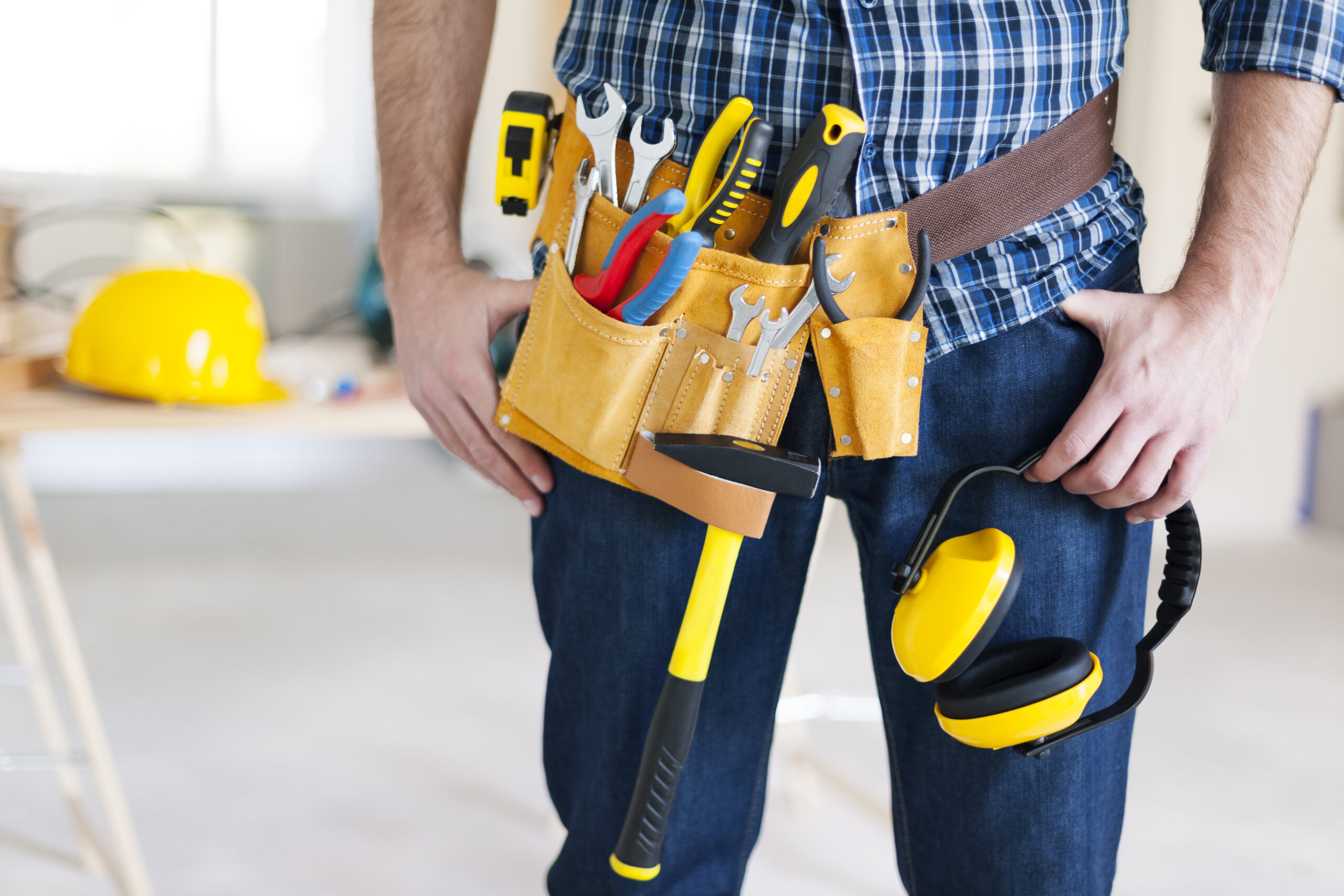 Handyman with tool belt